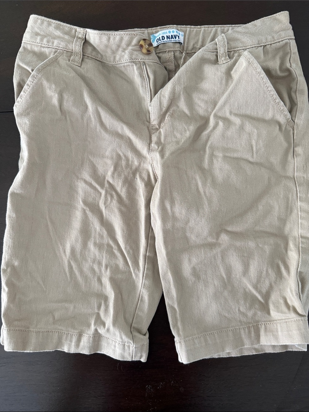 Old Navy girls Khaki Cotton Shorts - Light Beige